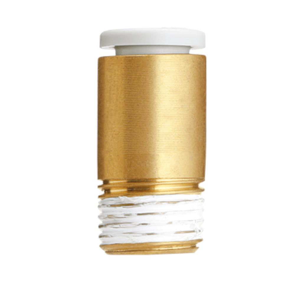 Lige stikkobling med indvendig sekskant KQ2S - Messing/PBT - Overfladetætning - Slange Ø 4 til 16 mm - AG G 1/8" til 1/2" - Pakke med 5 eller 10 stk. - Pris pr. stk.