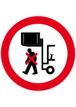 Forbud tegn "Gå ikke ind under løftet last" Ø 5 til 40 cm