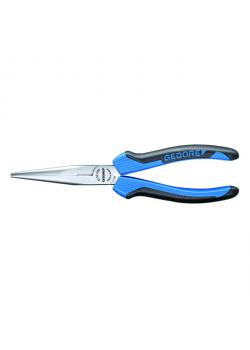 Flat nose pliers - 2-component handle - straight - with cutting edge