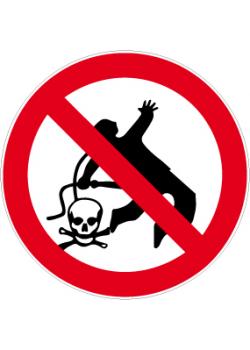Signe d'interdiction - «divers interdits par air comprimé" de diamètre 5 à 40