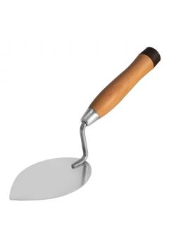 Tile trowel with end cap - stainless steel - wooden handle - length 160 mm