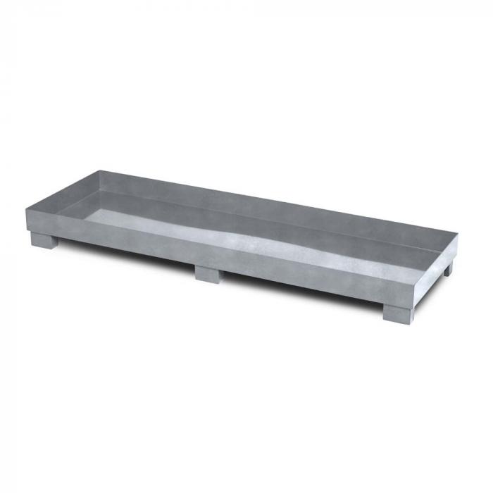 Sump tray type RWO made of steel - without grate - suitable for 1 to 4x 200 liters drum - underride height 100 mm - various. Colors