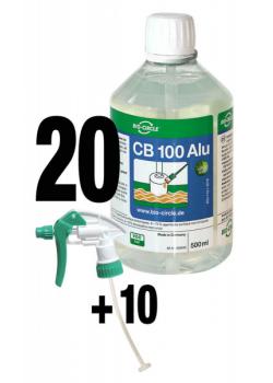CB 100 aluminium - rengöringsmedel och avfettningsmedel - 500 ml - VOC-fri - VE 20 st - pris per VE