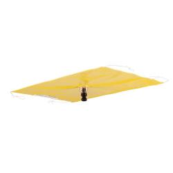 Permanently attachable PIG® leak diverter - PVC/PE - yellow - for pipes - 49.5 x 81 cm - Price per piece