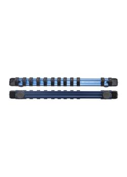 Holding rail for 12 sockets - magnetic - for drive 10 mm (3/8") or 12.5 mm (1/2") - length 310 mm