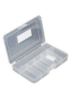 Box - color transparent - with various compartments