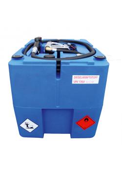 Mobil Bränsletank - 210 liter - för diesel - 40 l/min - Spänning 230V - utan lock