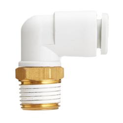 Screw-in angle KQ2L - stainless steel or brass/PBT - with sealing ring - hose Ø 2 to 6 mm - male thread M5 to M6 - pack of 10 - price per piece