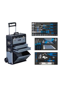 Assembly trolley - with 111 tools - mobile - max. load- 75 Kg - removable and lockable
