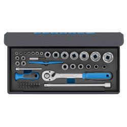 Set di chiavi a bussola Gedore - 1/4" + 1/2" - 52 pezzi - Prezzo per set