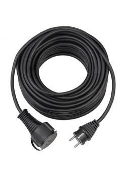 Câble d'extension - noir - IP 44 - caoutchouc