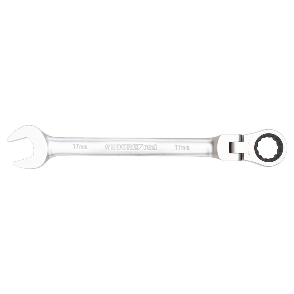 Gedore red articulated ratchet wrench - 15° jaw position - various wrench sizes - Price per piece