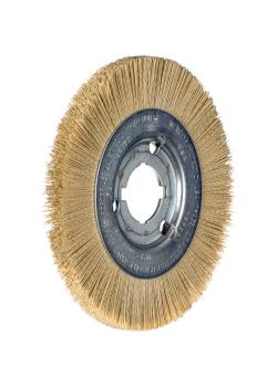 PFERD round brush RBU - untangled - narrow - plastic trim (DIA) - outer-ø 150 and 200 mm - trim width 12 mm - base / adapter 31.8 and 50.8 mm - trim material-ø 0.35 mm