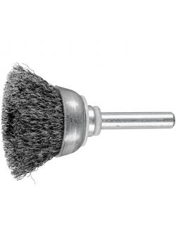 Cup brush - PFERD - unknotted, made of steel wire - with shank - for structural steel and more