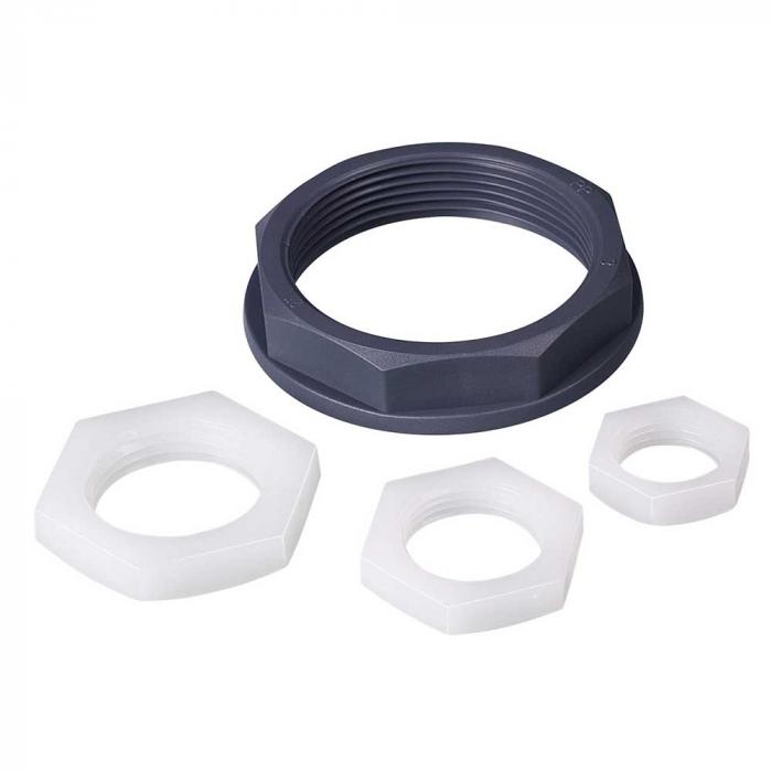 Hexagon nut - with internal thread - HDPE or PP - different versions