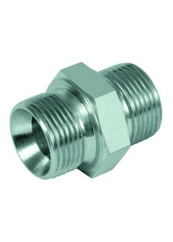 Double socket - chrome-plated steel - cyl. External thread G 1/8 "to G 2 1/2" on cyl. External thread G 1/8 "to G 2 1/2"