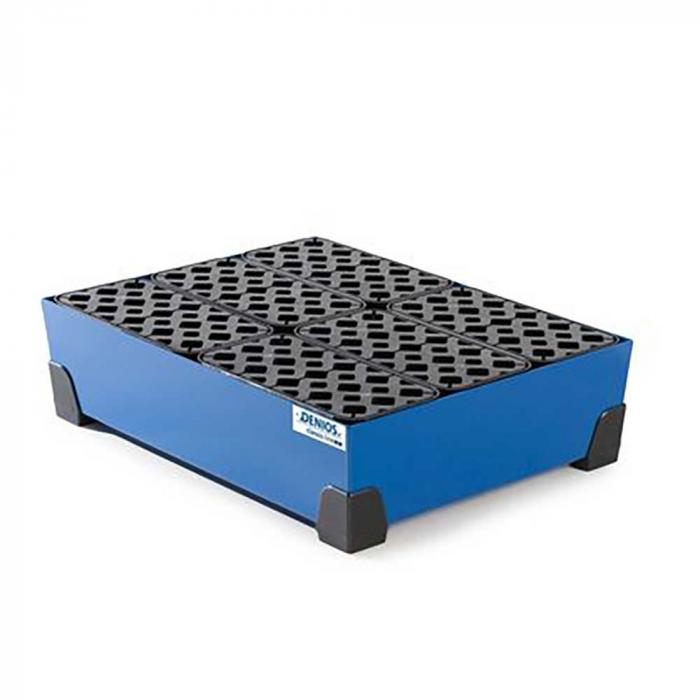 Classic-line small container tray - painted steel - with PE grating
