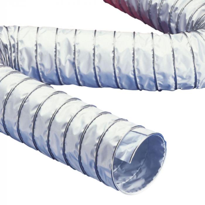 High-temperature clamping profile hose CP PTFE/GLASS-INOX 471 - Double-layered - Inner Ø 50 to 1,016 mm - Length up to 6 m - Price per meter or per roll