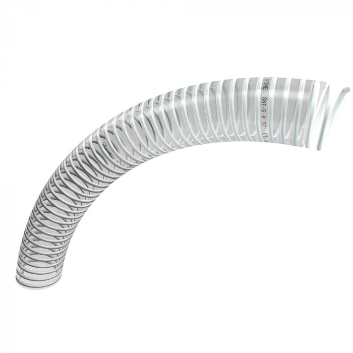 PVC spiral hose Spirabel® SNT-S - inside Ø 20 to 151 mm - outside Ø 25.2 to 163.6 mm - length 25 to 50 m - color transparent - price per roll