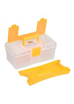 Kunststoff-Aufbewahrungskoffer McPlus Clear 12,5 - Außenmaße (B x H x T) 310 x 170 x 130 - Farbe transparent / orange