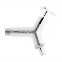 GEKA® plus - Design kran - mosiądz chromowany - gwint zewnętrzny G3/4 - z wylewką 3/4" - PU 1 sztuka - Cena za sztukę