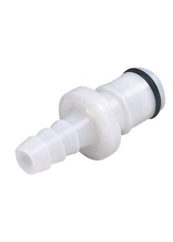 CPC-kobling - NW 6,4 mm - POM - handele - uden ventil - slangepip med slangedyser - forskellige udførelser