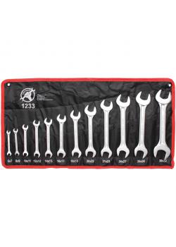 Double open ended spanner set - SW 6x7 mm to 30x32 mm - 12 pcs.