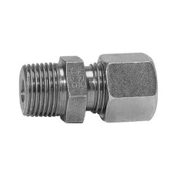 Straight screw-in fitting - galvanized steel - lightweight design - thread R 1/8" to R 1" - external pipe Ø 6 to 28 mm - price per piece