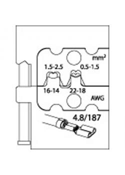 Module insert - for blade receptacles - 4.8 - 0.5 - 2.5 mm²