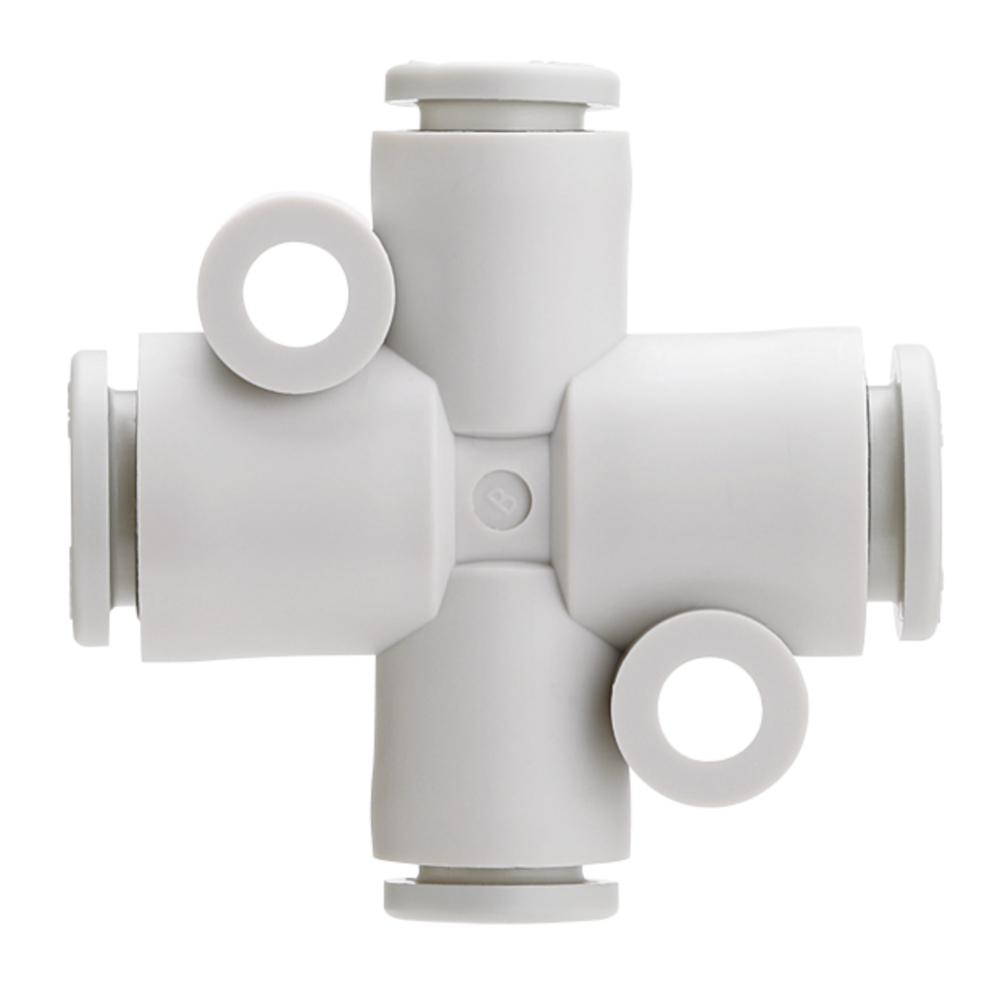 Raccordo a croce KQ2TX - PBT/PP - Tubo flessibile Ø 6 su 8 mm fino a 10 su 12 mm - Unità di imballaggio 5 o 10 pezzi - Prezzo per pezzo
