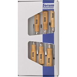 FORUM - Screwdriver set - wood - 6-piece - PH and PZ - Price per set