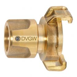 GEKA® plus - Plug-in system transition piece - with claw and socket - brass - DVGW - PU 5 pieces - Price per PU