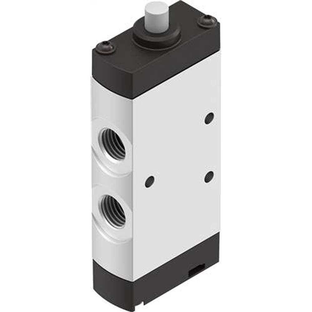 FESTO - VMEF-S-M52 - Tappet valve - 5/2-way valve - aluminum housing - PN 10 bar - connection G 1/8" or G 1/4" - mechanical or pneumatic spring