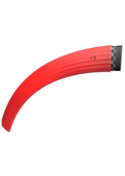PVC flatslange Super Tricoflat® - indre Ø 45 til 140 mm - veggtykkelse 2,5 til 3,2 mm - lengde 25 til 100 m - farge rød - pris per rull
