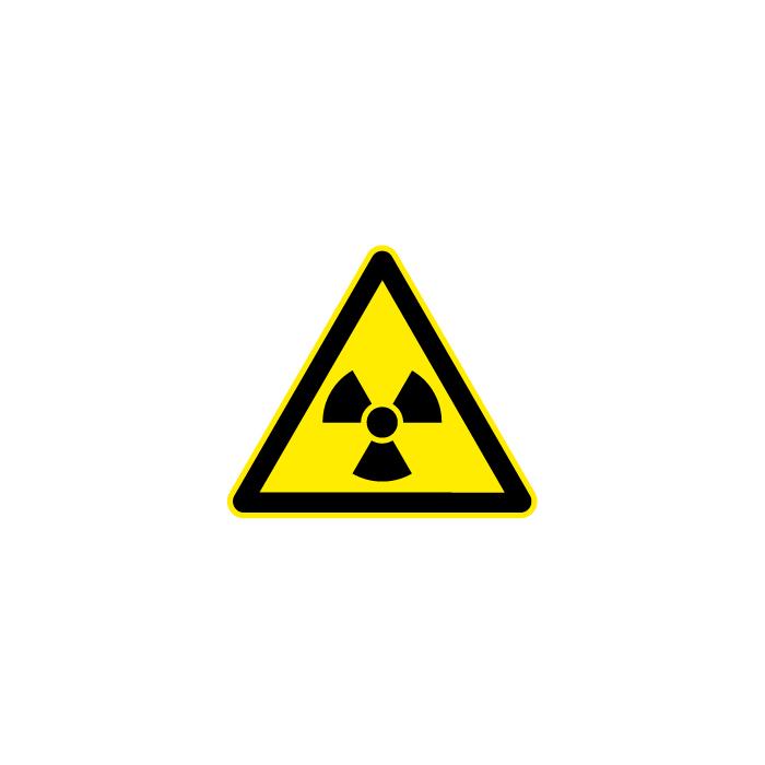 Varselskilt "Radioaktive stoffer" - sidelengde 5-40 cm