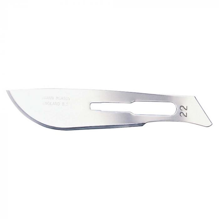 Swann-Morton scalpel blade - carbon steel - size 22 to 24 - VE 100 pieces - price per VE