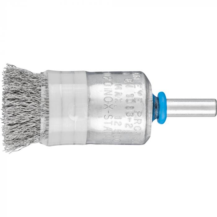 PFERD brush brush PBUR with shaft and ring - INOX - untied - outer-ø 13 to 25 mm - trimming material-ø 0.20 mm - pack of 10 - price per pack