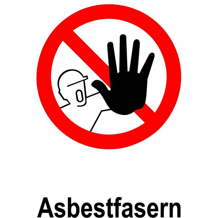 Verbotsschild - "Asbestfasern" 20x30cm/30x45cm