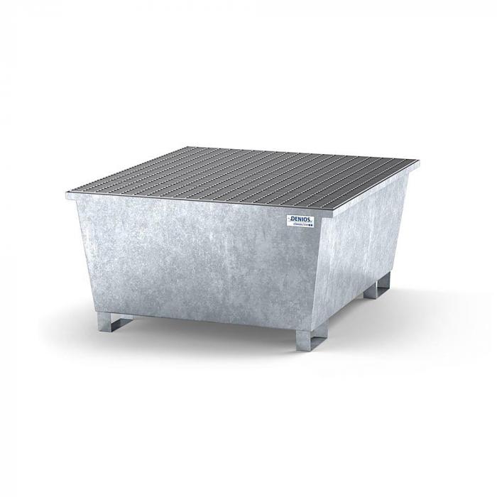 Collection tray classic-line - galvanized steel - w. Filling area for 1 IBC grating or rack