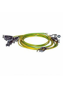 Jeu de câbles d'égalisation de potentiel - jeu antistatique - quatre câbles avec clip à ressort