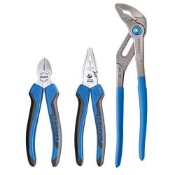 Gedore pliers set - consisting of diagonal cutters, combination pliers and water pump pliers
