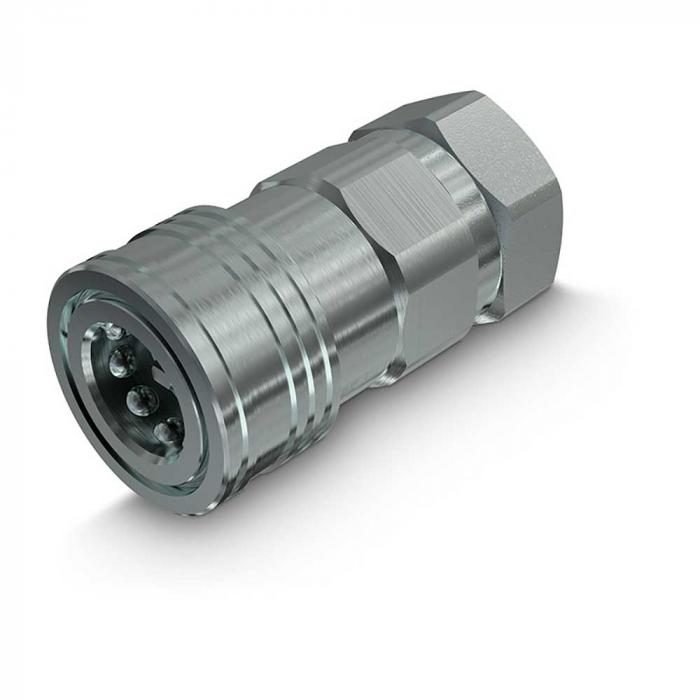 Faster plug-in coupling series TNV - socket - steel chrome-plated - DN 6 to 38 - IG NPT 1/4 "to NPT 1 1/2" - PN to 300