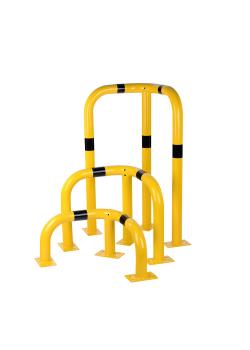 Ramming corners - powder-coated steel - for screwing on - yellow-black