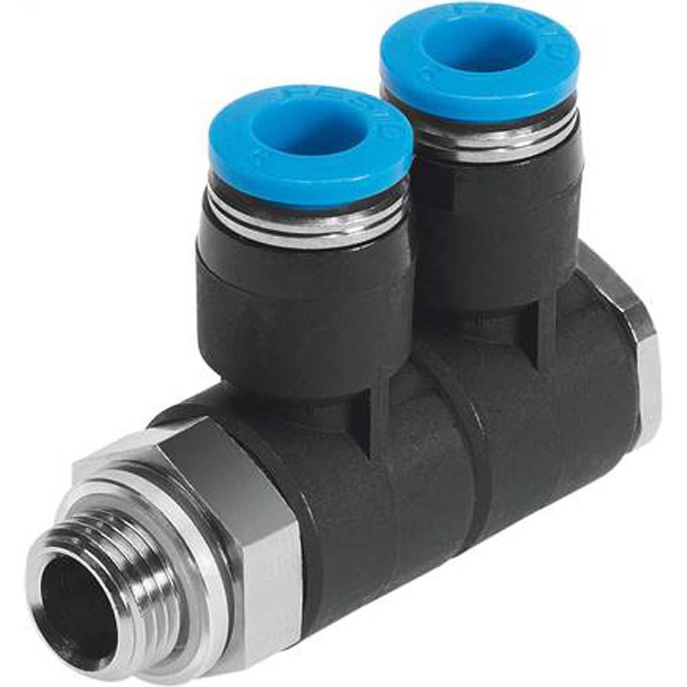 FESTO - QSLV - Multiple distributor - PBT housing - 2 to 6 outlets - male G 1/8" to 1/2" - hose Ø 4 to 12 mm - price per piece