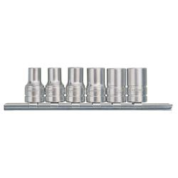 Gedore socket spanner set - 1/4 inch - EP TX-Plus - on socket strip - 6-piece
