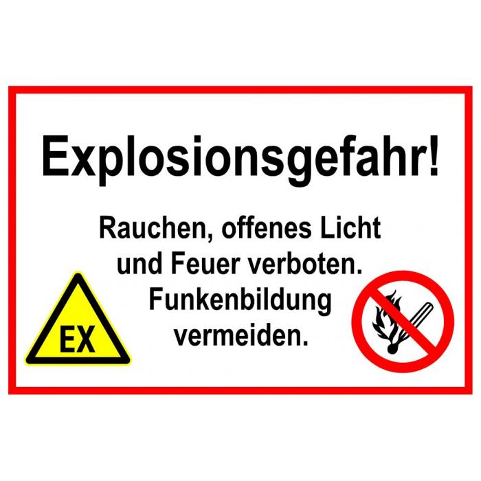 Warnschild - "Explosionsgefahr!" 20x30cm/30x45cm