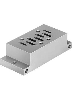 FESTO - Individual connection plate - Die-cast aluminum - G3/8 - NAU-3/8-2B-ISO - (11416) - Price per piece