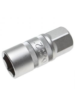 Tennpluggpipe - 21 mm - med magnet - 1/2" - utvendig 6-Kant