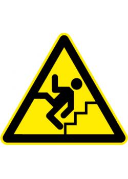 Warning sign "Caution stairs" - leg length 5-40 cm