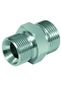 Straight adapter - steel chrome-plated - AG UN 9/16 "to UN 2" (ORFS) on BSP-AG G 1/8 "to G 1 1/2"